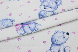 Фланель Плюшевые медвежата, ш.0.95м, хлопок-100%, 170гр/м.кв - Купава фото 4