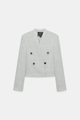 BLAZER CROPPED ZW COLLECTION LIMITED EDITION / Gris claro - Zara фото 8