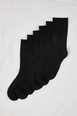 Siyah Premium Bambu Diyabetik Seker Lastiksiz Dikissiz Uzun Soket Corap TMNAW26CO00000