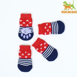 Носки нескользящие Звёзды, размер M (3/4 * 7,5 см), набор 4 шт