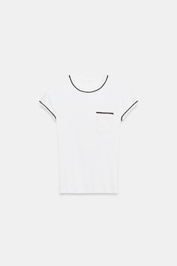 T-SHIRT WITH METALLIC THREAD TRIM - Zara фото 15