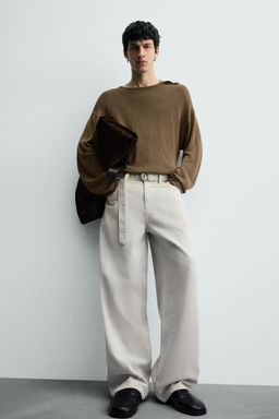BELTED RELAXED FIT JEANS - Zara фото 5