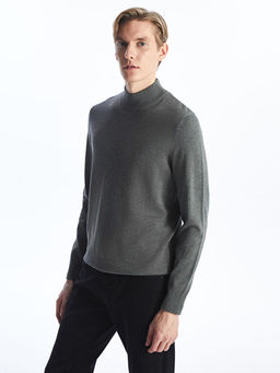 Yar?m Bal?k?? Yaka Erkek Triko Kazak