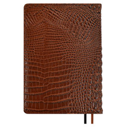 Ежедневник недатированный ESCALADA, А5+, 160 л., арт. 67178/ 10 АЛЛИГАТОР КОРИЧНЕВЫЙ