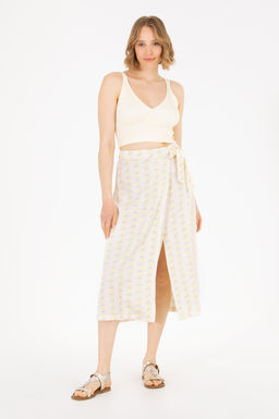 U. S. Polo Assn Женская тканая юбка цвета экрю