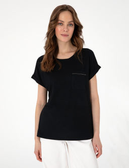 Siyah Regular Fit Ti__rt