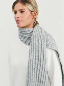 Вязаный шарф с добавлением шерсти / Zarina  фото 4