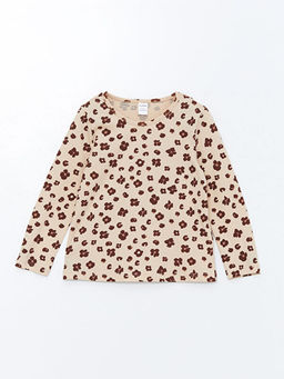 Bisiklet Yaka Uzun Kollu Bask?l? K?z Bebek Ti??rt 2li - Waikiki фото 3