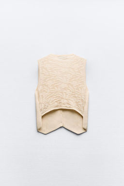 CONTRAST KNIT WAISTCOAT - Zara фото 4