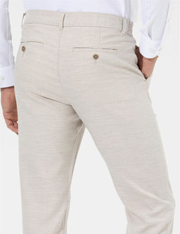 Bej Slim Fit Beli Lastikli Kanvas Pantolon - Pierre cardin фото 3