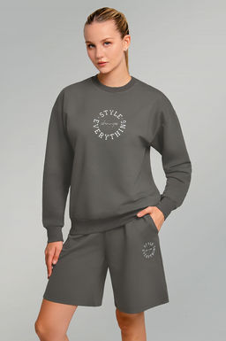 Арт. 5342 Костюм женский с шортами 42-50 (5 шт) Цвет:верх- грязно-голубой, низ- грязно-голубой