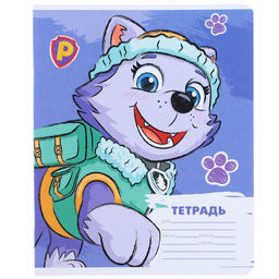 Цена за 20 шт. Тетрадь в косую линейку 12 листов, 5 видов МИКС, обложка мелованный картон, Щенячий патруль - Simaland фото 4