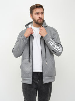 Толстовка муж. Дэнди 3-х нитка начес серый