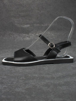 08-PED56-2 BLACK Босоножки женские (натуральная кожа)