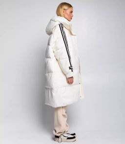 Пальто-пуховик #КТ18207, молочный