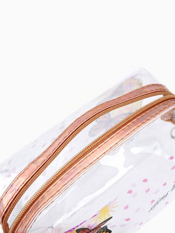 Цена за 2 шт. Косметичка на молнии для бассейна, маленькая, с ручкой, с принтом, жёлтая