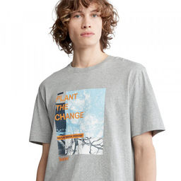 Мужская футболка Timberland SS NNH Front Graphic Tee Regular серая  фото 5