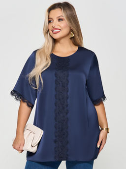 Блузка 0409-1 черничный