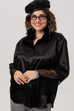 Блуза ANELLI 1801 угольный шелк