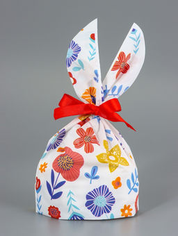 Цена за 20 шт. Пакет полиэтиленовый подарочный с ушками Луговые цветы, 13?23 см