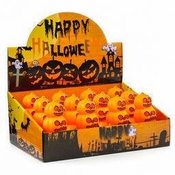 Цена за 12 шт. Декор на Хэллоуин, подвеска Тыквы световая - Simaland фото 6