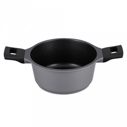 Кастрюля с антипригарным покрытием Moderno 2,3л, д20см, h16см, s1,8мм, дно s5мм, литой алюминий, стеклянная крышка с силиконовый ободом, бакелитовая ручка с покрытием soft-touch, Regent (Китай) Подходит для всех видов плит, включая индукционную - Домашняя мода фото 4