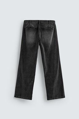 RELAXED FIT CORDUROY TROUSERS - Zara фото 8