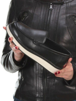 03-5060-2 BLACK Лоферы женские (натуральная кожа)