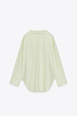 OVERSIZE STRIPED POPLIN SHIRT - Zara фото 19