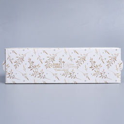 Цена за 5 шт. Коробка для макарун «С Новым годом» 18×5.5×5.5 см