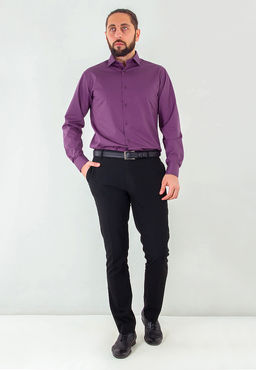 Сорочка мужская длинный рукав GREG 730/139/PL/Z  фото 5