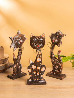 Сувенир на подставке «Киса», 25-27 см, дерево, МИКС