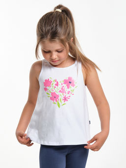 Футболка для девочки UD 1882 белый - Mini maxi фото 3