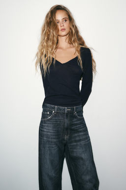 JEANS TRF BAGGY BARREL TIRO MEDIO / Marino - Zara фото 2