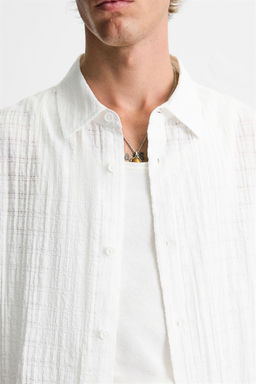 TEXTURED CHECK SHIRT - Zara фото 5