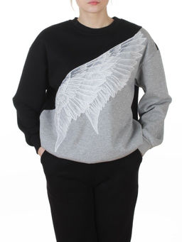 3412/3413 BLACK Костюм спортивный утепленный женский (95% хлопок, 5% эластан)