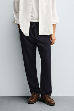 PANTAL?N CINTURA JOGGER CONFORT / Marino - Zara фото 9