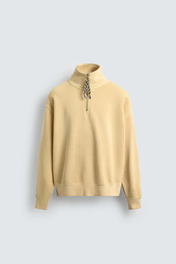 AARON LEVINE X ZARA QUARTER-ZIP SWEATSHIRT WITH TAPE DETAIL  фото 7