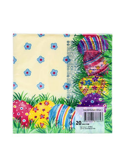 Цена за 2 шт. Салфетки бумажные Пасхальные яйца, 3 слоя, 33х33 см, 20 шт