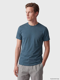 Bisiklet Yaka Penye Erkek Ti??rt