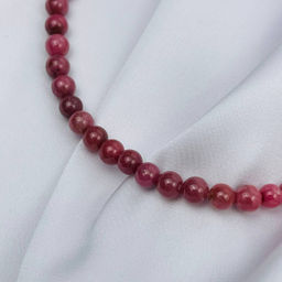 Бусы на увеличение из Родонита