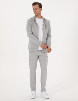 Gri Melanj Slim Fit Pamuk Kar___ml_ E_ofman Alt_