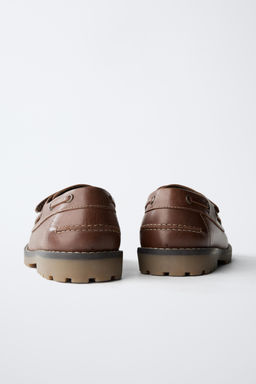 LEATHER BOAT SHOES - Zara фото 13