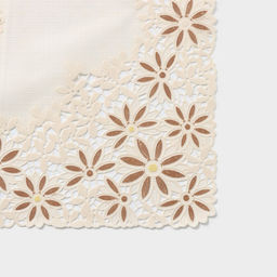 Цена за 12 шт. Салфетка ажурная для стола «Лютики», 45×30 см, бежево-коричневая