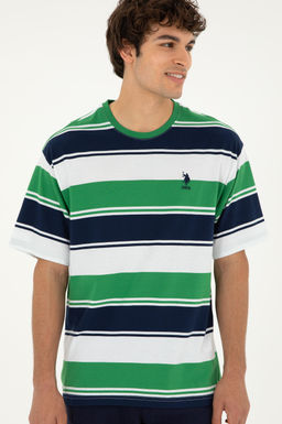 Футболка U.S. Polo Assn зеленая из хлопка  фото 10