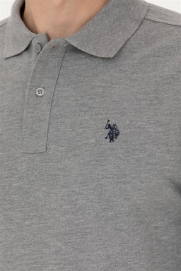 U. S. Polo Assn / Мужской серый меланжевый базовый свитшот - U.s. polo assn фото 7