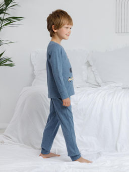 К 1621/синий джинс,стрелки пижама дет