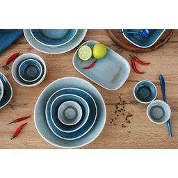 Салатник Magistro Ocean, 300 мл, фарфор, голубой, белый фото 5