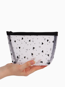 Косметичка дор Сердца, сетка 17*6,5*13,5, отд на молнии, белый