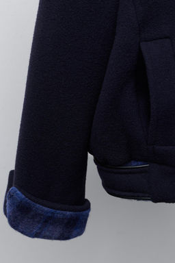 COMBINED CHECK COAT WITH WOOL - Zara фото 6